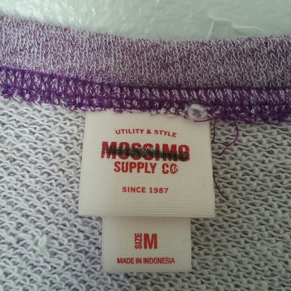 Mossimo Purple Frayed Look Sweatshirt sz M - Picture 4 of 6
